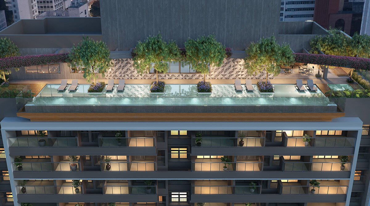 Tegra-Incorporadora-Perspectiva-Ilustrada-Area-de-Lazer-Externa-Apartamentos-Studios-Salas-Comerciais-Empreendimento-Aria-Higienopolis-Sao-Paulo-SP 006-1714952109737