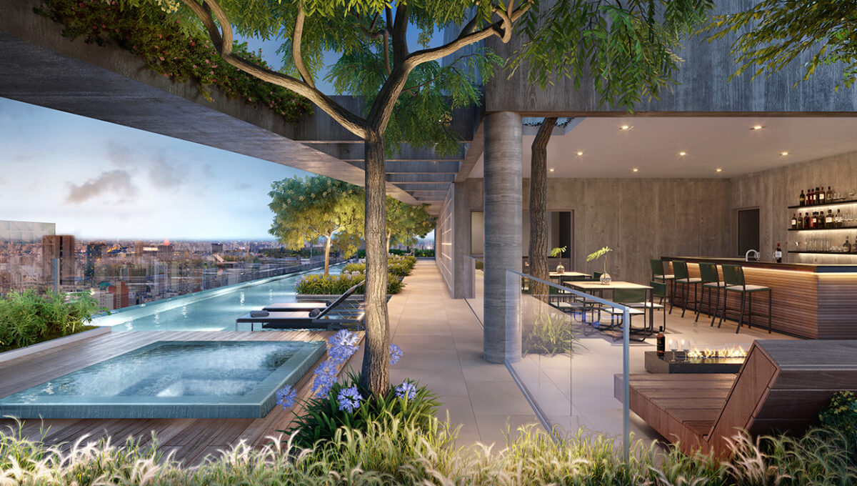 Tegra-Incorporadora-Perspectiva-Ilustrada-Area-de-Lazer-Externa-Apartamentos-Studios-Salas-Comerciais-Empreendimento-Aria-Higienopolis-Sao-Paulo-SP 008-1714952147389