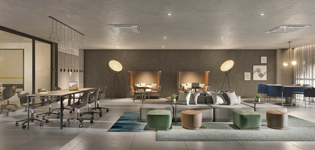 Tegra-Incorporadora-Perspectiva-Ilustrada-Area-de-Lazer-Externa-Apartamentos-Studios-Salas-Comerciais-Empreendimento-Aria-Higienopolis-Sao-Paulo-SP 014-1714952147158